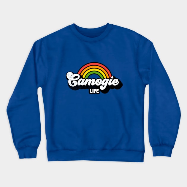 Groovy Rainbow Camogie Life Crewneck Sweatshirt by rojakdesigns